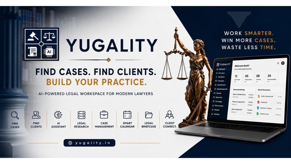 Yugality: India’s First Legal Ecosystem Connecting Lawyers, Clients and Legal Work — All in One Place-PNN